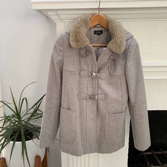Topshop Jackets & Blazers - TopShop Gray Coat